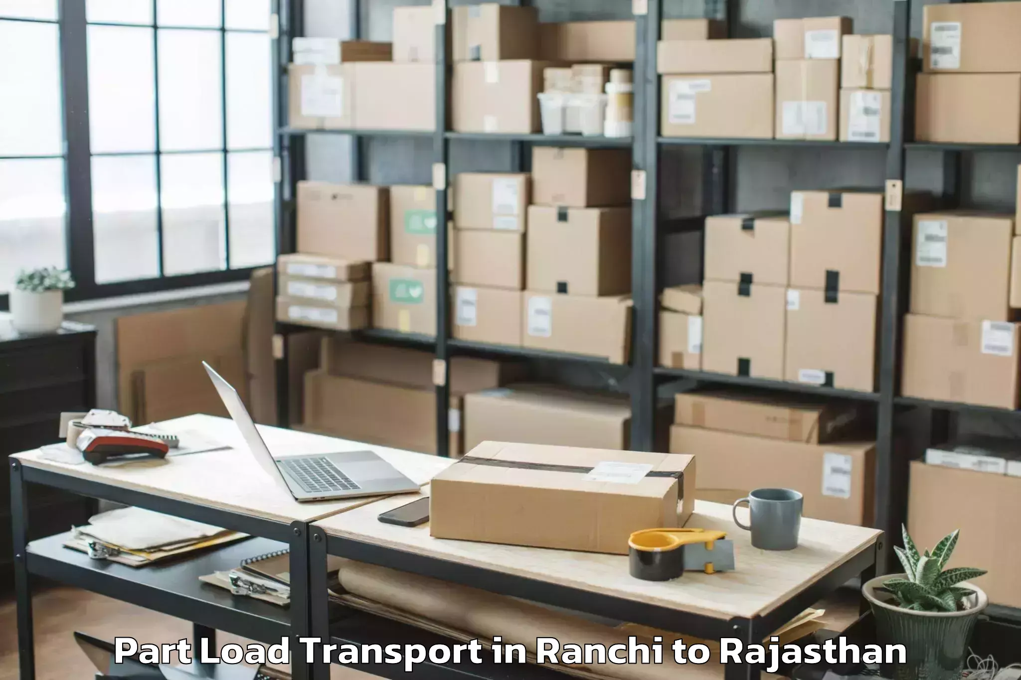 Professional Ranchi to Jagannath University Jaipur Part Load Transport